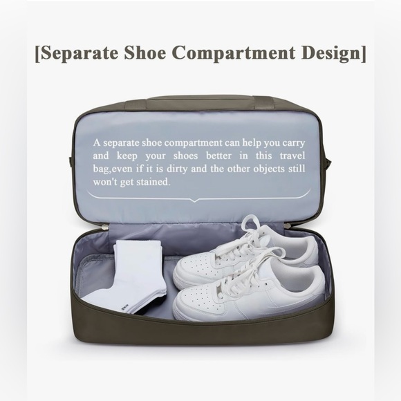 Weekender Travel bag with shoe compartment in coffee brown - Picture 5 of 10